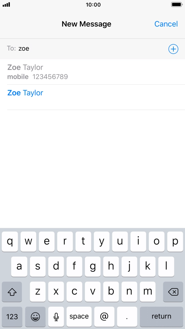 Press the required contact. Press the required contact.