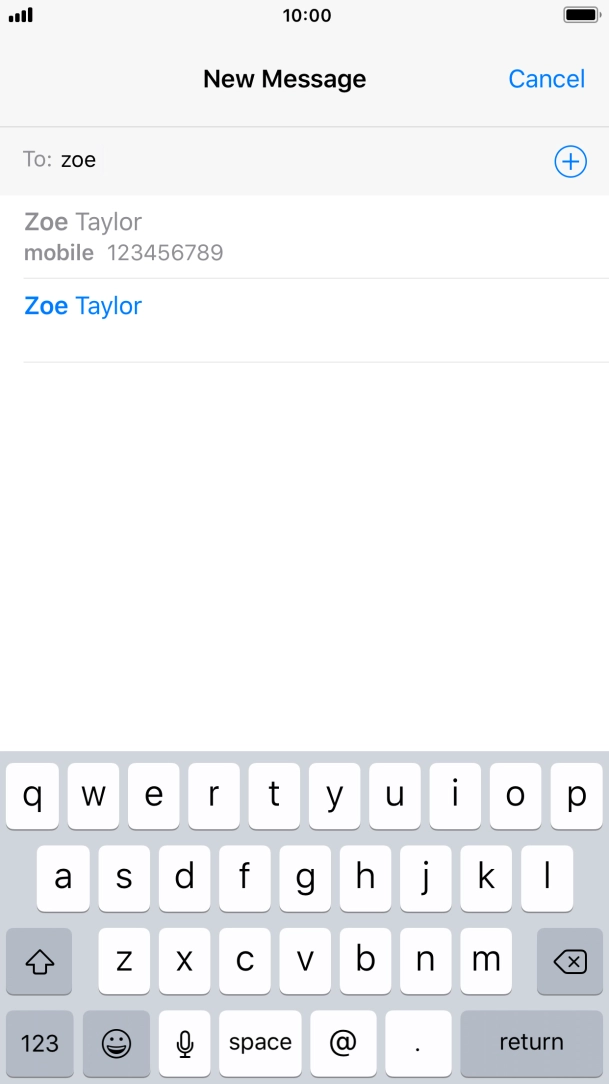 Press the required contact. Press the required contact.