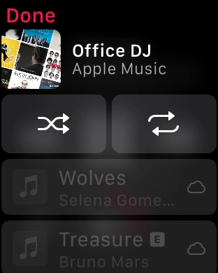 Press the shuffle icon. Press the shuffle icon.
