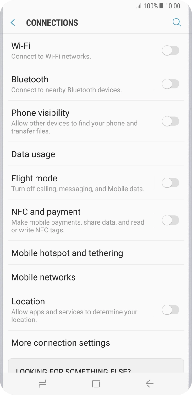 Press Mobile hotspot and tethering.