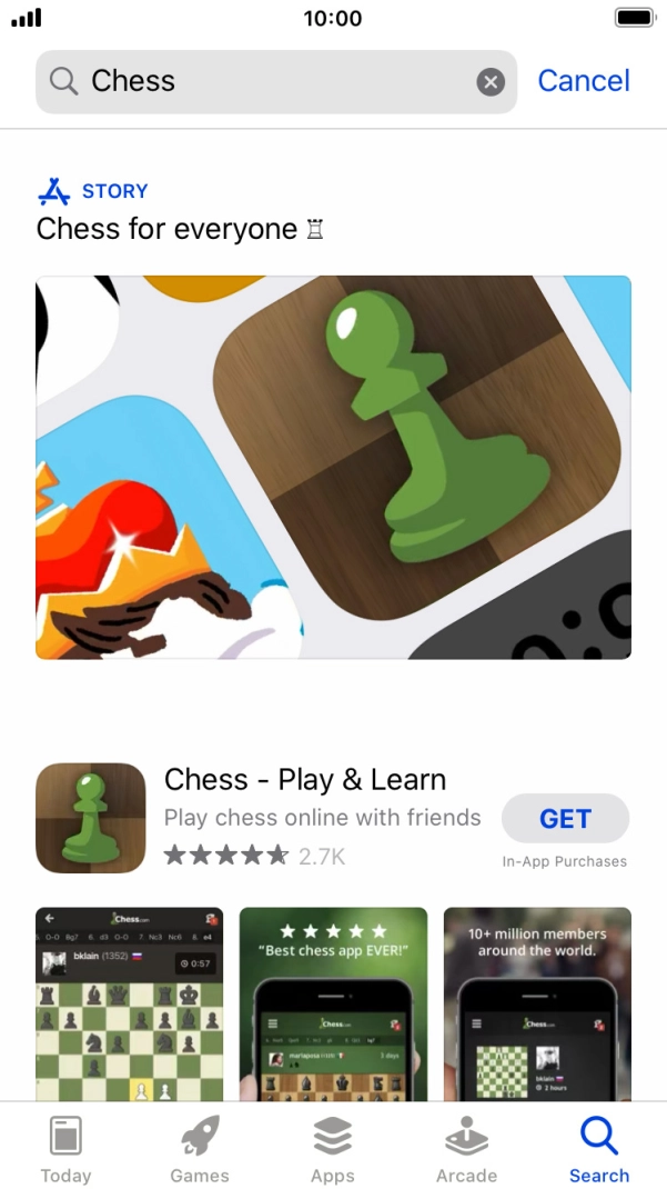 Press the required app. Press the required app.
