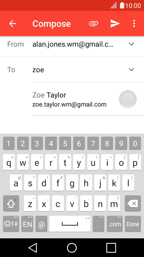 Press the required contact.
