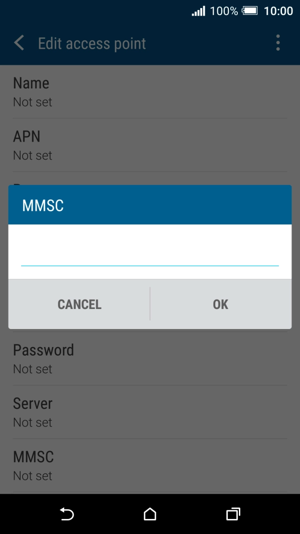Key in http://mmsc.telstra.com:8002 and press OK. Key in http://mmsc.telstra.com:8002 and press OK.