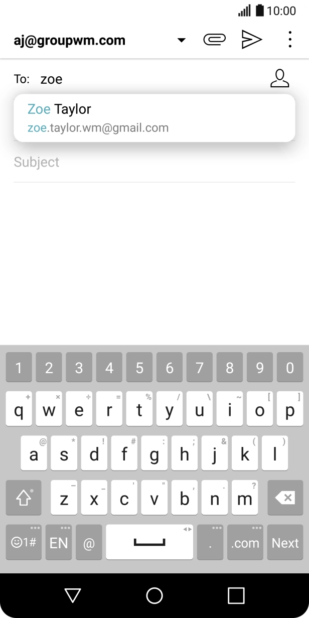 Press the required contact. Press the required contact.