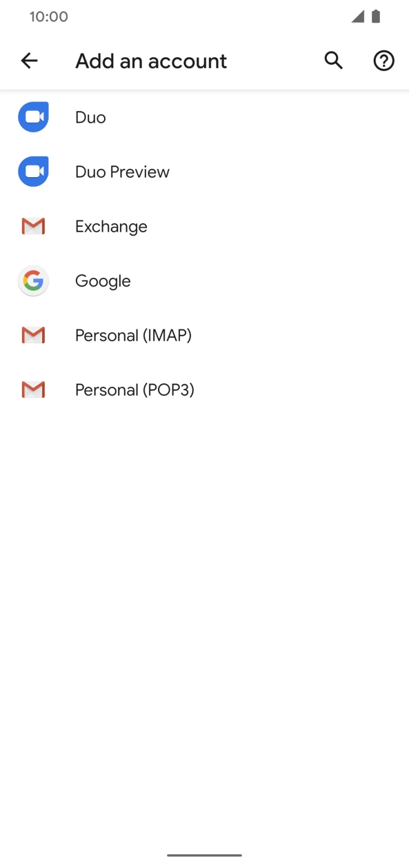 Press Google.