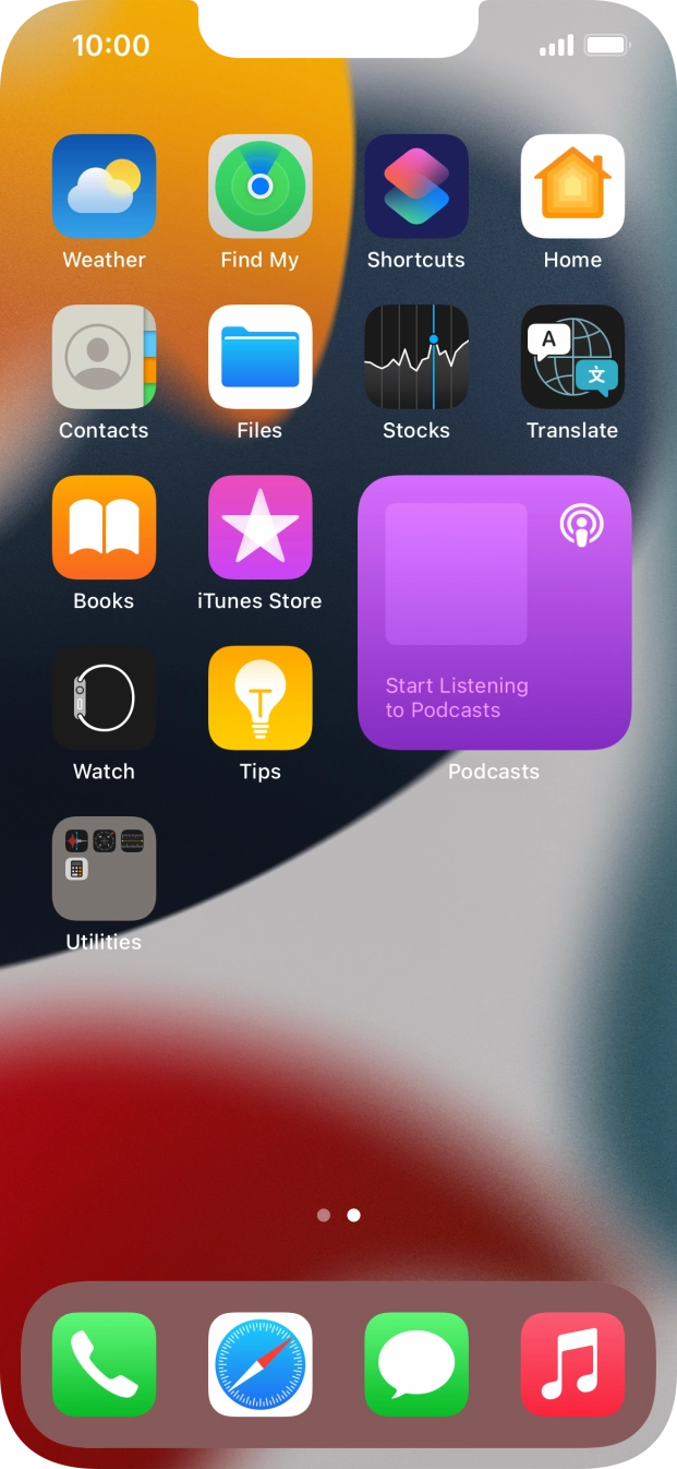 If you're using a Widget Stack: slide up or down on the stack to select the required widget. If you're using a Widget Stack: slide up or down on the stack to select the required widget.