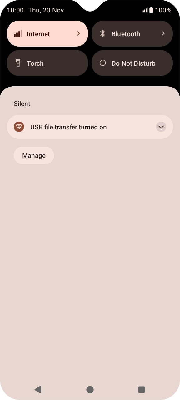 Press the drop down list. Press the drop down list.