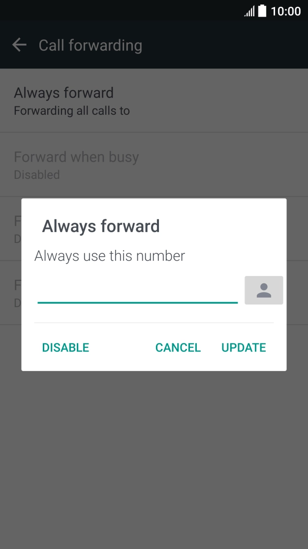 Press DISABLE.