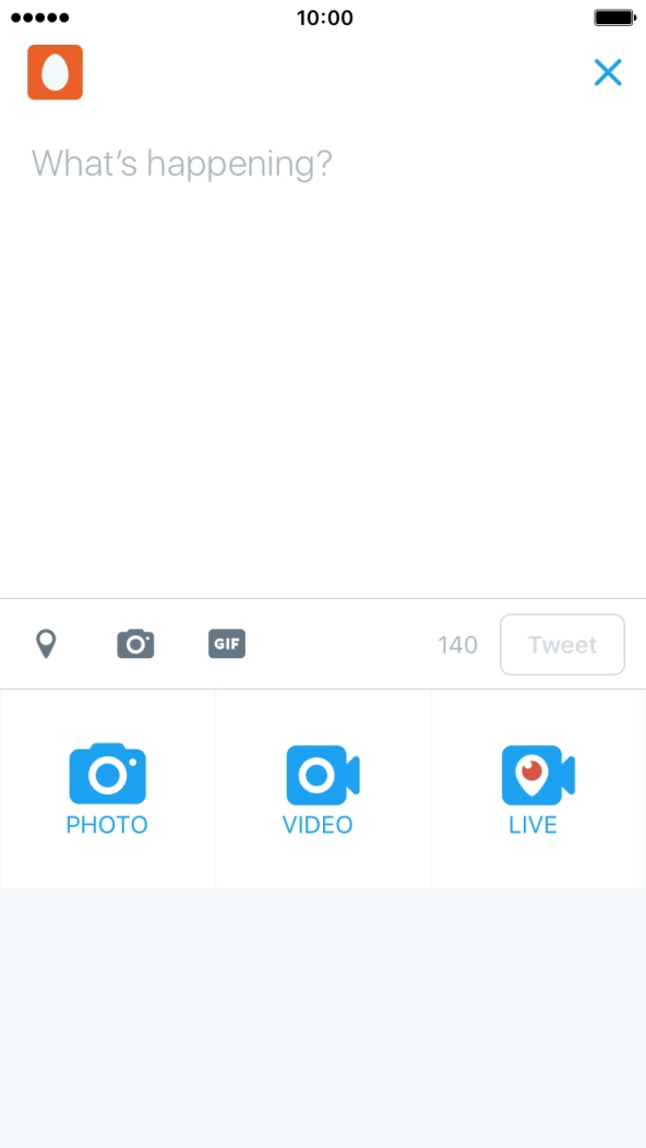 Press the text input field. Press the text input field.
