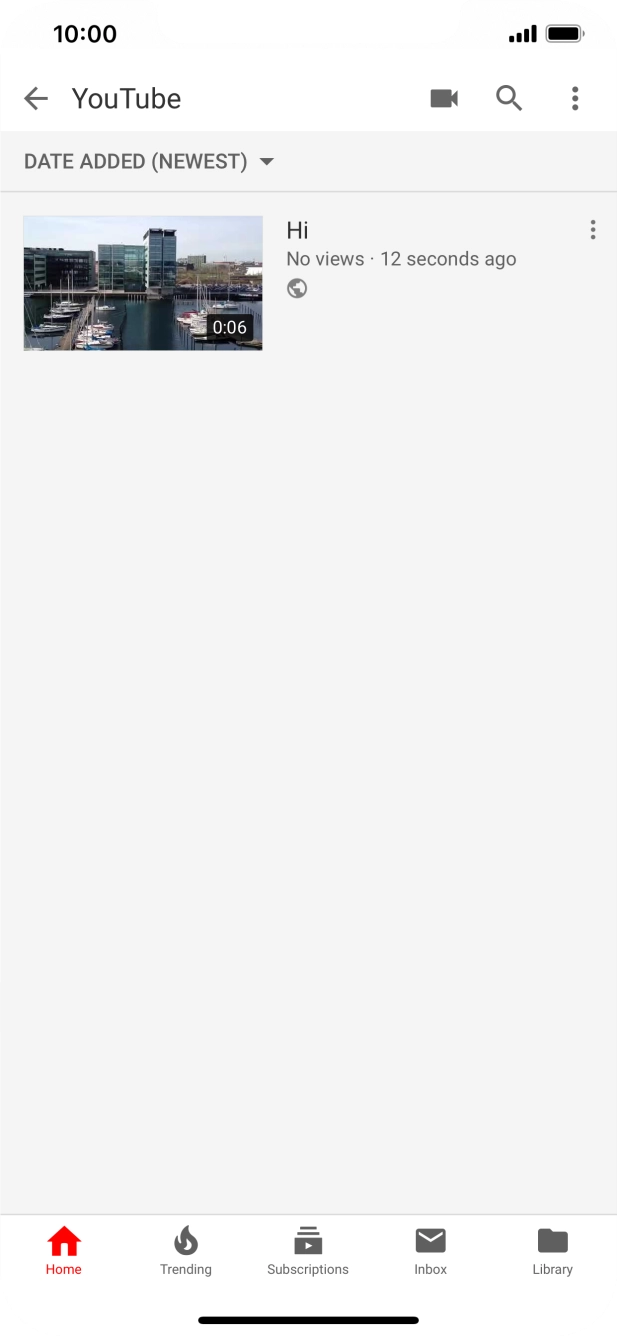 Press the search icon. Press the search icon.