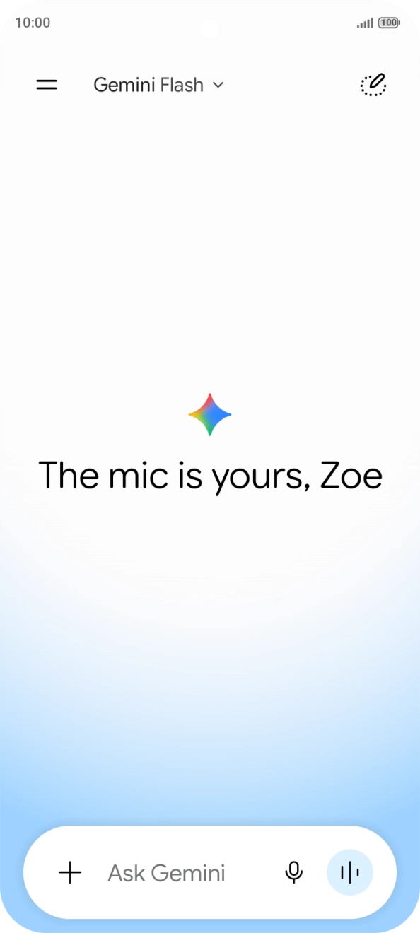 Press the menu icon.