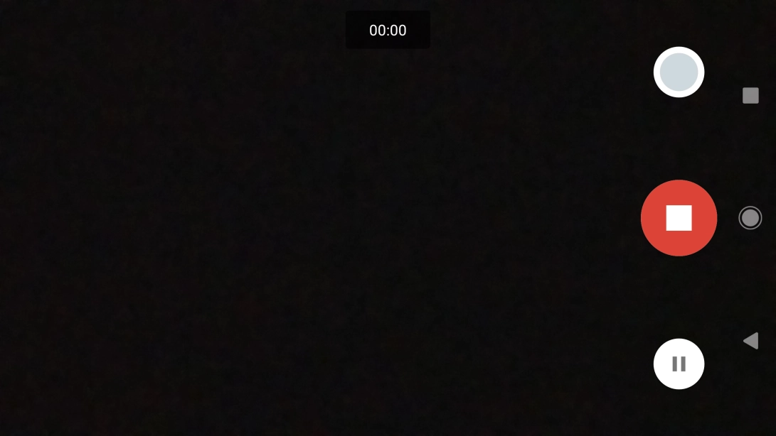 Press the stop icon to stop recording.