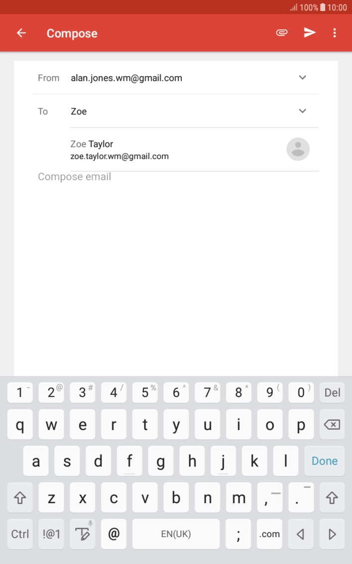 Press the required contact. Press the required contact.