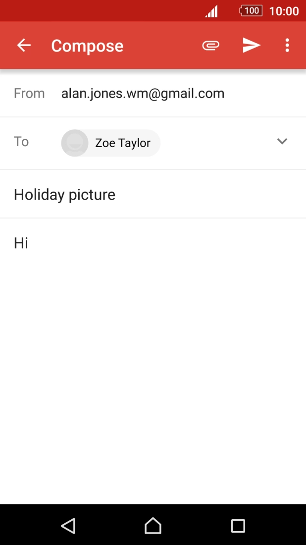 Write the required text and press the send icon.