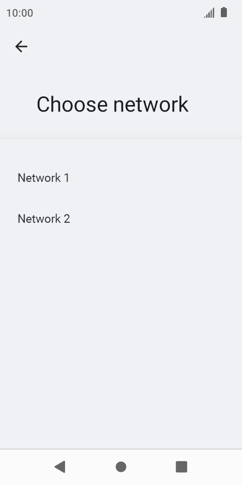 Press the required network. Press the required network.