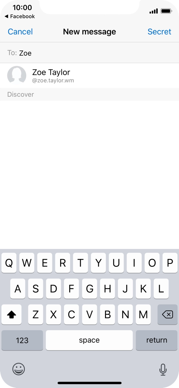 Press the required contact. Press the required contact.