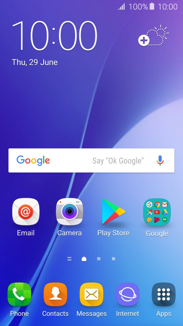 Press the Application key. Press the Application key.