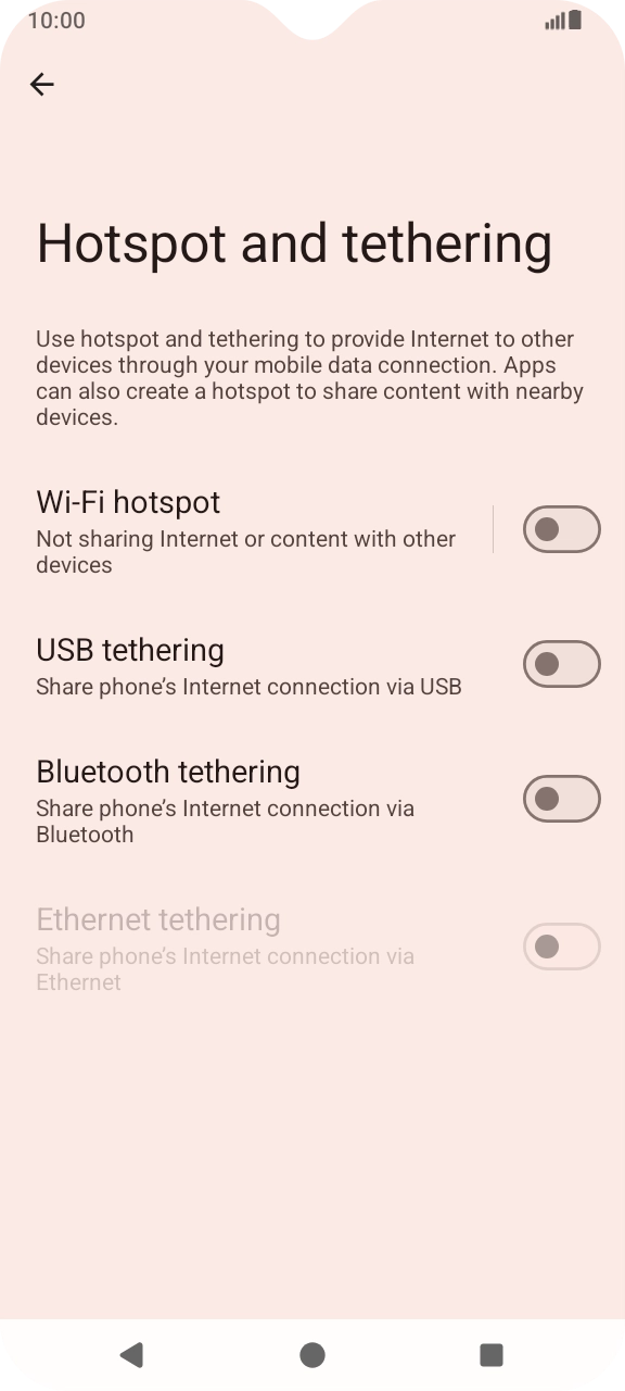 Press Wi-Fi hotspot. Press Wi-Fi hotspot.