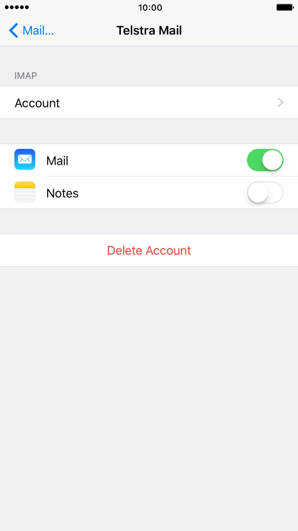 Press the required email account. Press the required email account.
