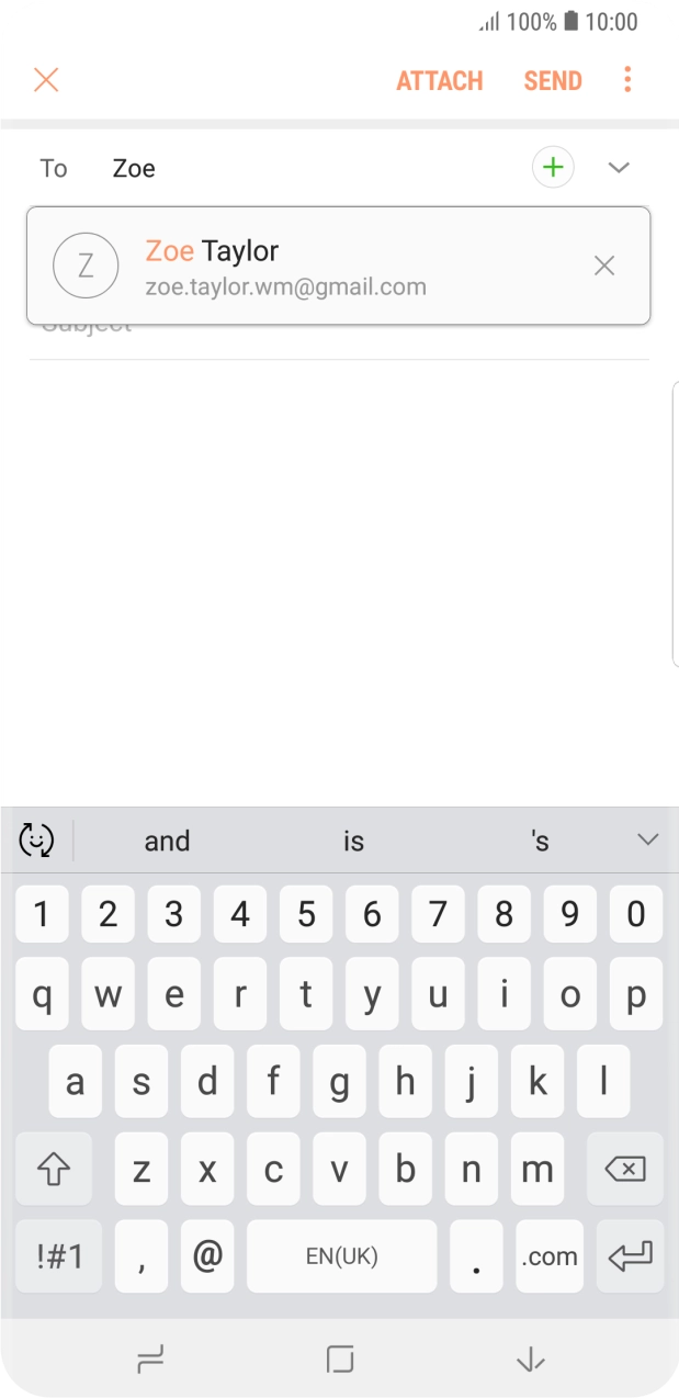 Press the required contact. Press the required contact.