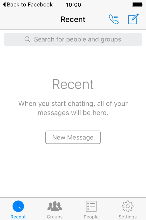 Press the new message icon. Press the new message icon.