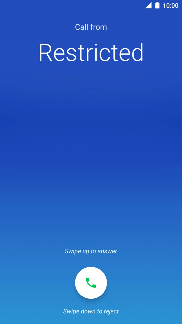 Press and drag the phone icon upwards.