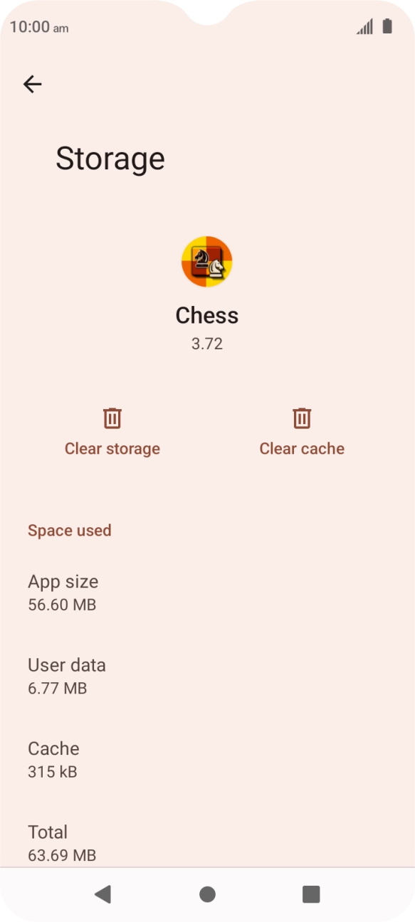 Press Clear cache.