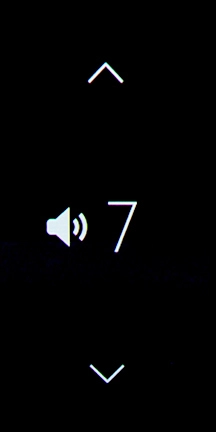 Press the arrows to select the required volume.