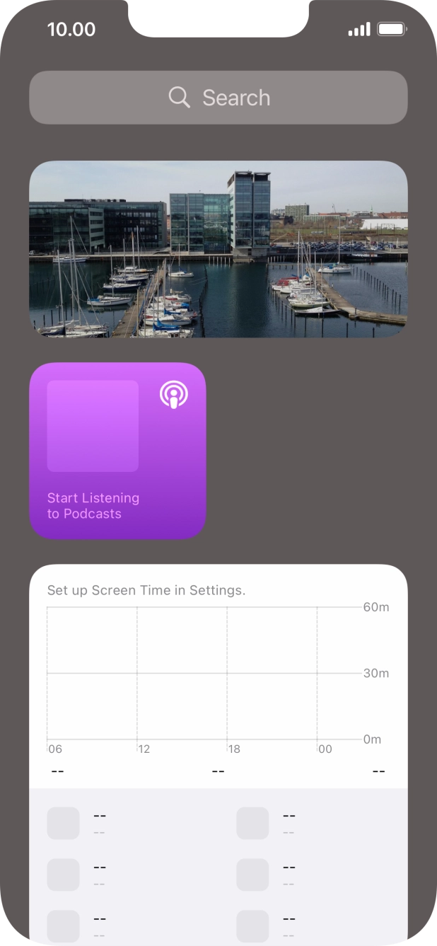 Press and hold the required Widget Stack. Press and hold the required Widget Stack.