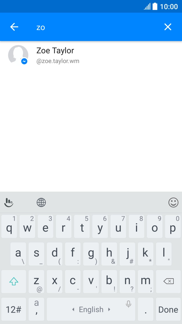 Press the required contact.