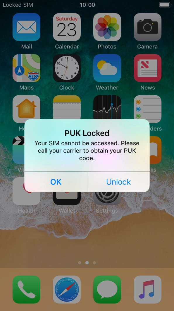 Press Unlock. Press Unlock.