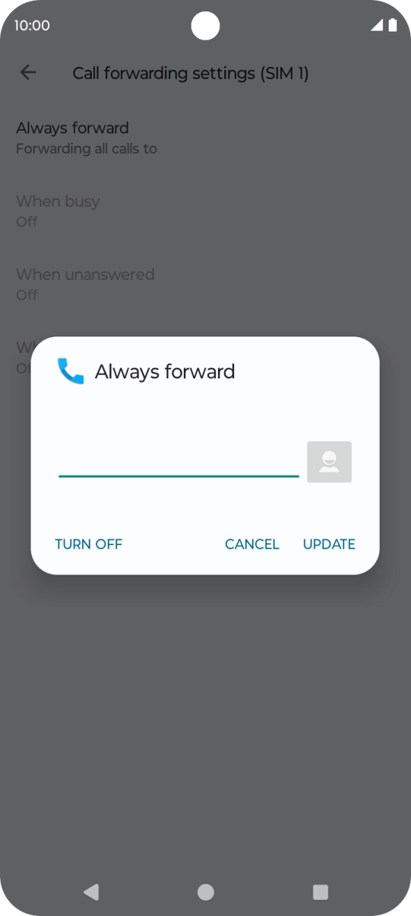 Press TURN OFF.