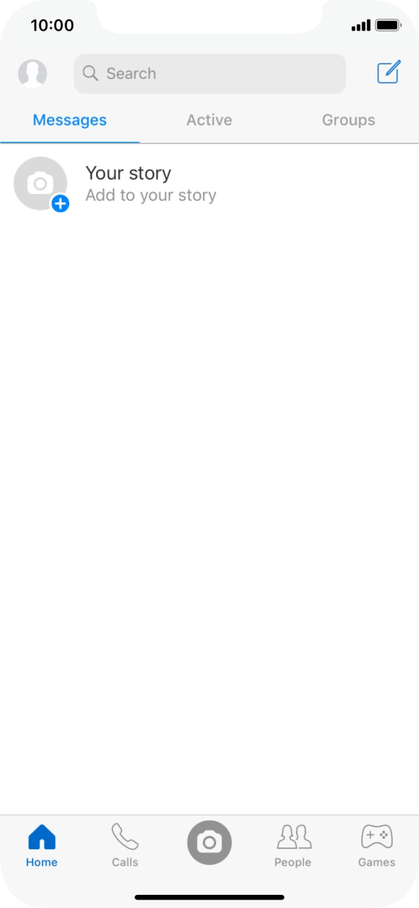 Press the new message icon. Press the new message icon.