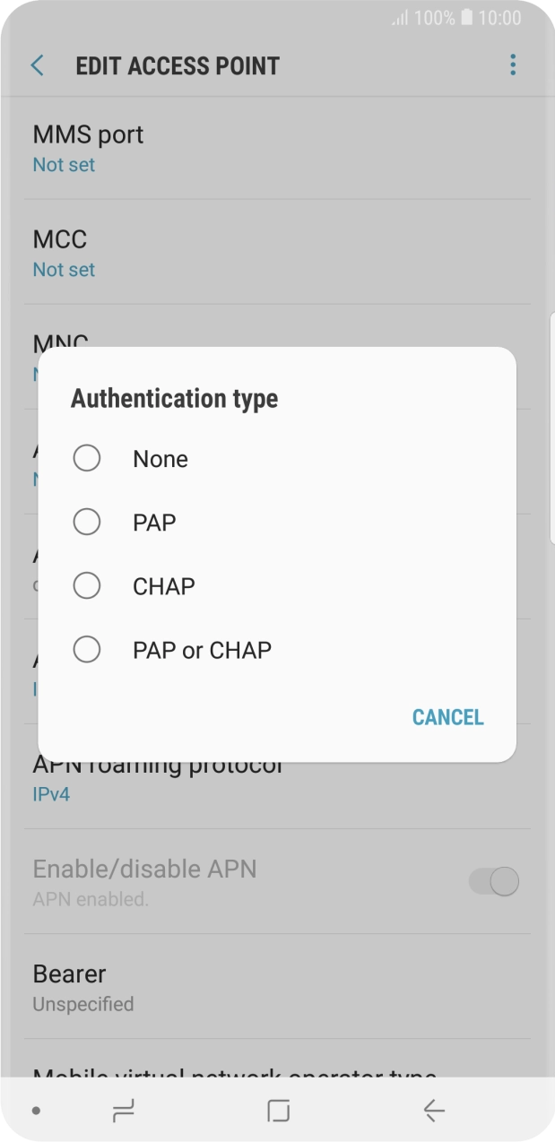 Press None.