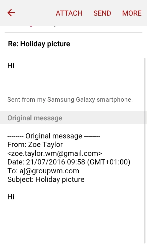 Write the text and press SEND.