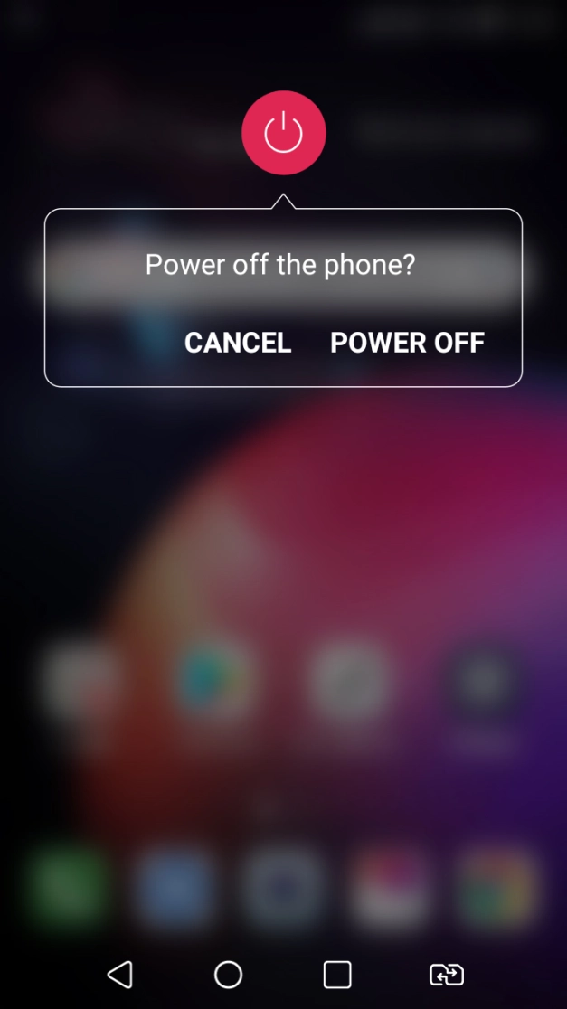 Press POWER OFF.