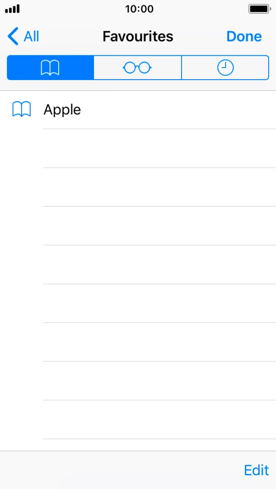 Press the required bookmark.