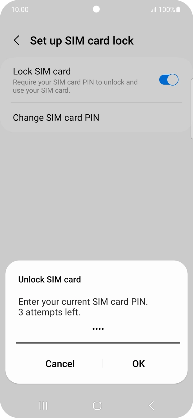 Key in your PIN and press OK. Key in your PIN and press OK.