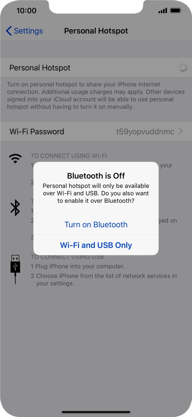 If Wi-Fi is turned on, press Wi-Fi and USB Only. If Wi-Fi is turned on, press Wi-Fi and USB Only.