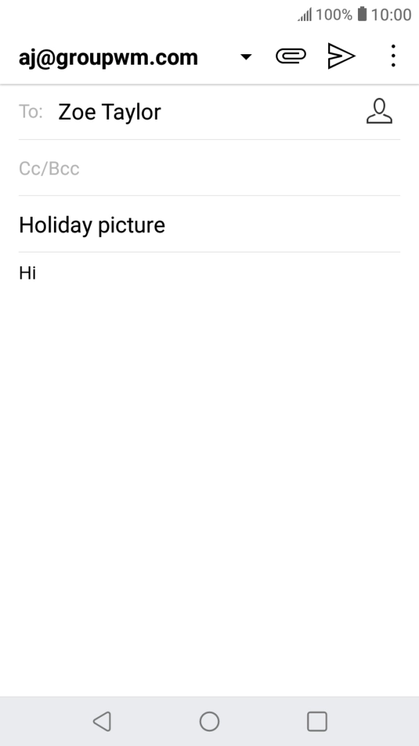 Press the attachment icon. Press the attachment icon.