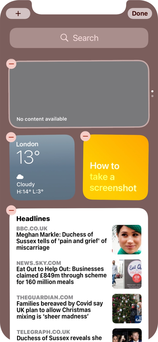 Press the add icon. Press the add icon.