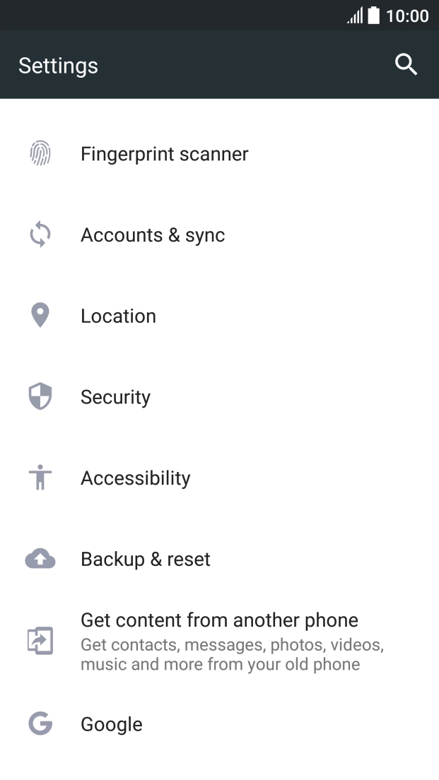 Press Accounts & sync.