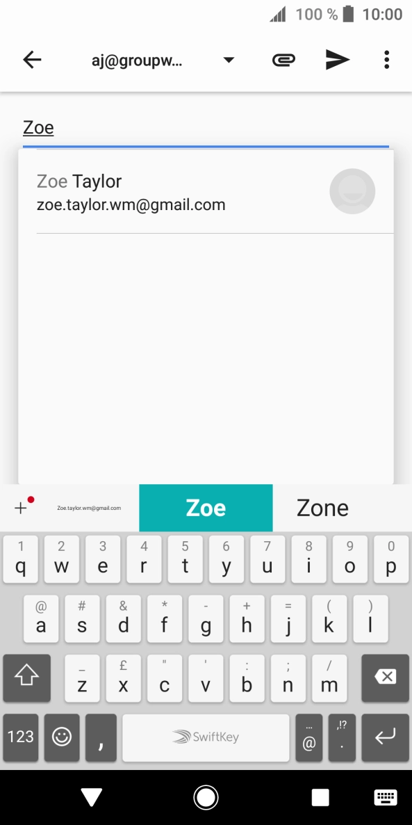 Press the required contact. Press the required contact.