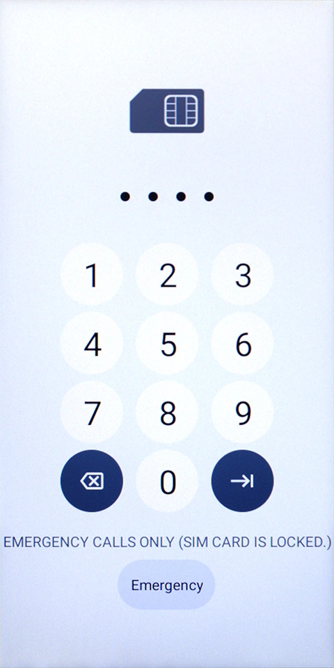 If your SIM is locked, key in your PIN and press arrow right.