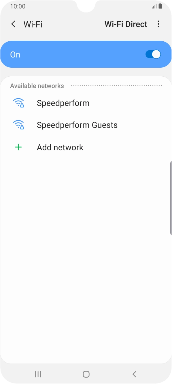 Press the menu icon.