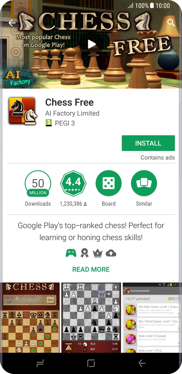 Press INSTALL and follow the instructions on the screen to install the app. Press INSTALL and follow the instructions on the screen to install the app.