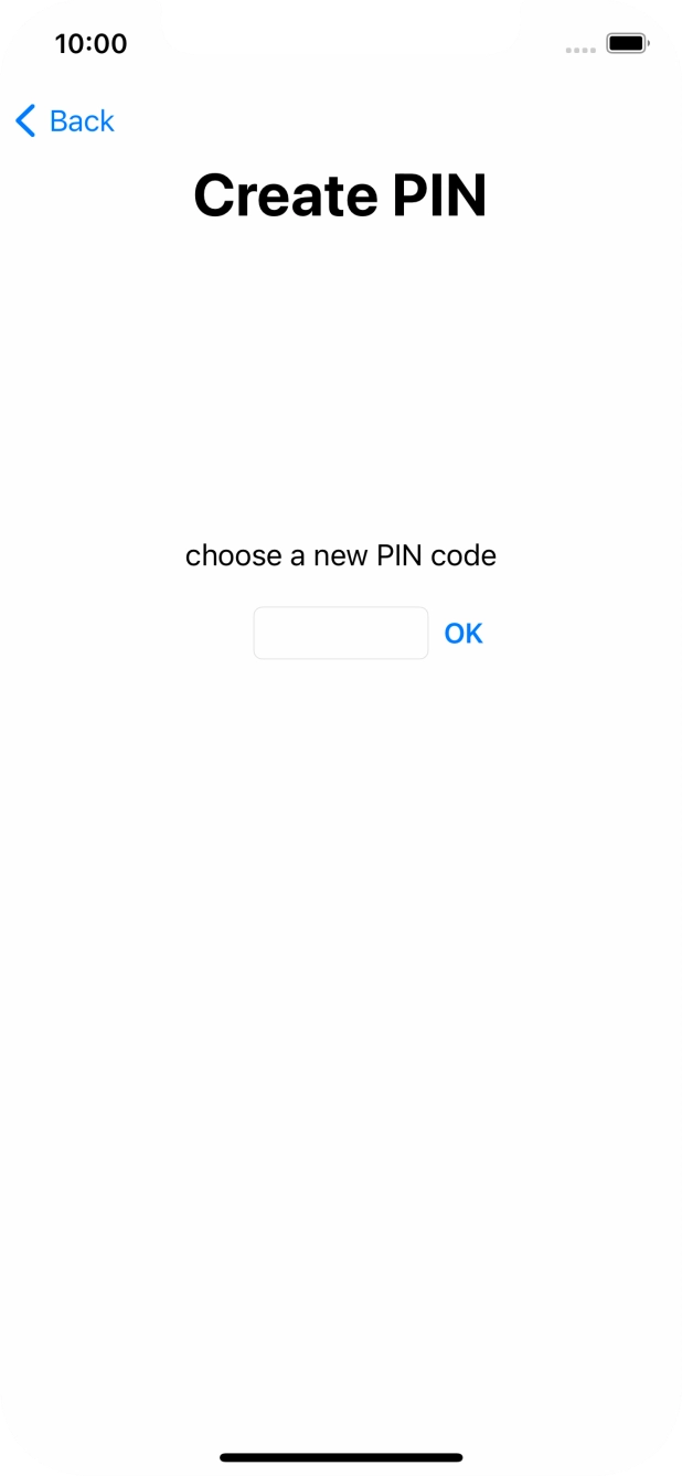 Key in a new four-digit PIN and press OK.
