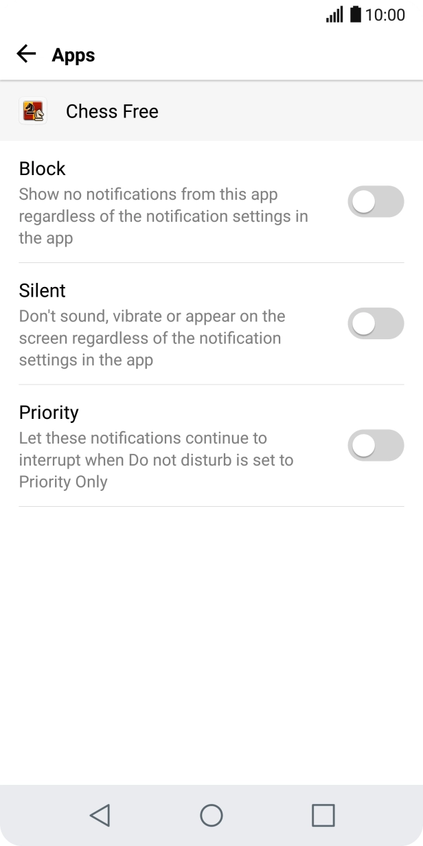 Press the indicator next to 