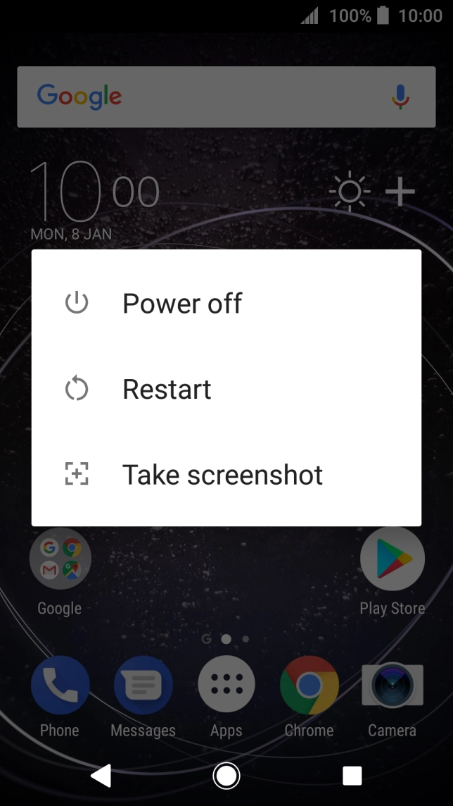 Press Power off.