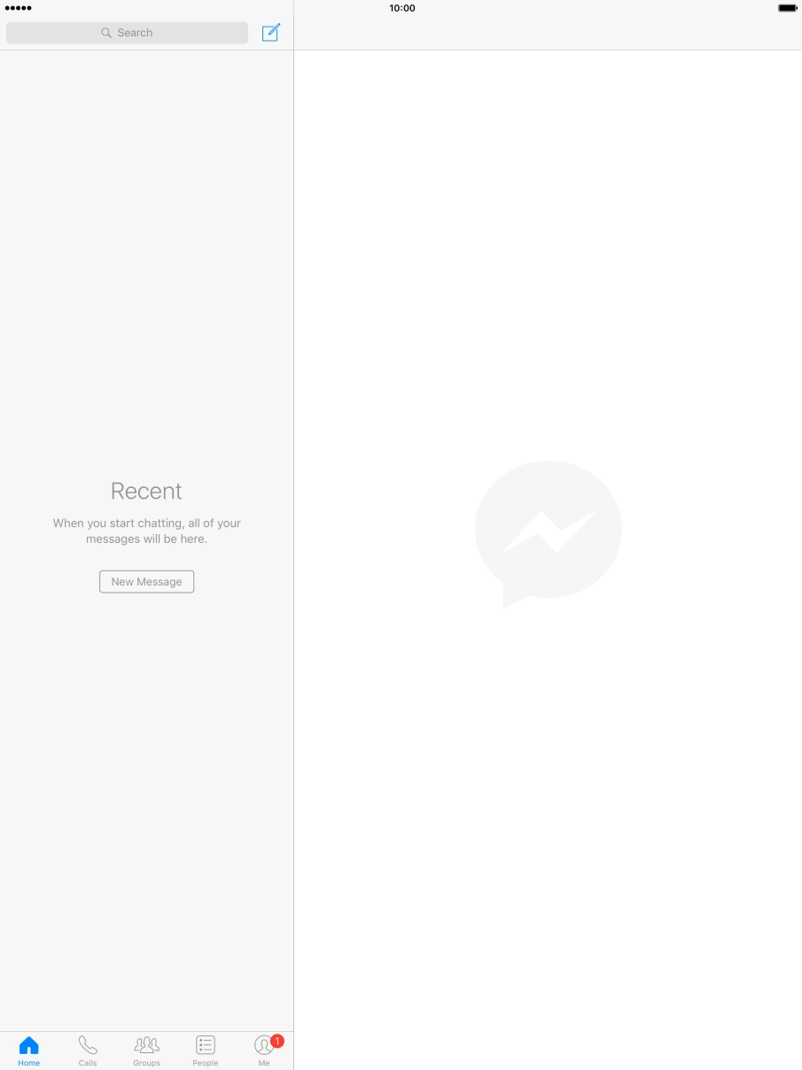 Press the new message icon. Press the new message icon.